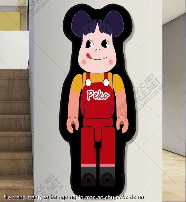 file tranh tranh co be ngo nghin mac ao chu poke